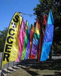 Outdoor Custom Knitted Advertising Flying Banners Polyester Printing Beach Flags Swooper Teardrop Flag Feather Flag