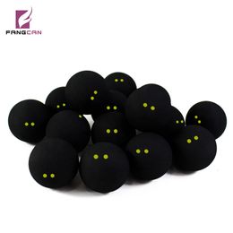 Squash Balls 10pcs FANGCAN FCA-06 Two Yellow Dots Tournament Squash Ball Low Speed Gym Training Squash Ball 230621