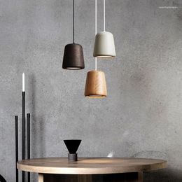 Pendant Lamps Works Material Light Nordic Solid Wood Lamp For Living Room Kitchen Table Decoration Dining Bedroom Retro La