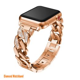 Women Ladies Straps Bracelet For Apple Watch band Series 7 6 5 4 3 2 1 Band Strap 41mm 45mm 40mm 44mm 42mm Black Stainless Steel Adapter Fit iWatch 8 SE 49mm 38mm Smart Strap