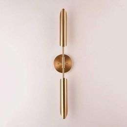 Wall Lamps Minimalist Bronze Foyer Led Lights Fixtures Modern Bedroom Bedside Aisle Lamp Nordic Loft Corridor Luminaire ZM1012