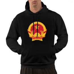 Men's Hoodies 95% Cotton Emblem Of Vietnam Country Flag Warm Winter Pullover Hoodie Men Women Unisex Hip Hop Style Sweatshirt