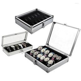 Watch Boxes & Cases 6/12 Grids Box Wristwatch Display Case Durable Packaging Holder Jewellery Collection Storage Organiser Deli22