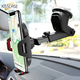 KISSCASE Car Phone Holder in Car Windshield Gravity Sucker Mobile Phones Stand For iPhone Android support telephone voiture