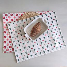 Table Napkin 1 Piece 45x70cm Cotton Tea Towel Christmas Printed Tableware Mats Pads 17.7"x27.6"