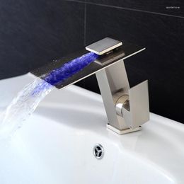 Bathroom Sink Faucets Arrivals LED Faucet Water Power Basin Mixer Black Oil Brush Tap