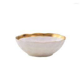 Bowls 2023 Black And White With Luxury Gold Rim Customised Dinner Set Vajilla Design Porcelain Tableware