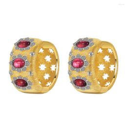 Stud Earrings Zlxgirl Jewellery Women's Wedding Earring High Colourful Zircon Crystal African Beads Gold Earing Brincos