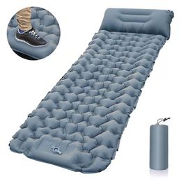 Mat Inflatable Mattress For Camping Ultralight Outdoor Sleeping Air Bed With Pillow For Hiking TentPortable Sleeping Ped Waterproof