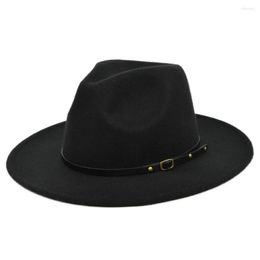 Berets Designer Brand Wool Jazz Hat Fedoras Retro Hats For Women Men British Top Chapeau Femme