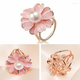 Brooches Deal Fashion Good Quality Tricyclic Camellias Imitation Pearl Scarf Holder Brooch Clips Jewelry Gifts