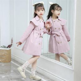 Coat Girls Jacket Outerwear Solid Color Girl 2023 Autumn Children's Casual Style Kids Clothes 6 8 10 12 14