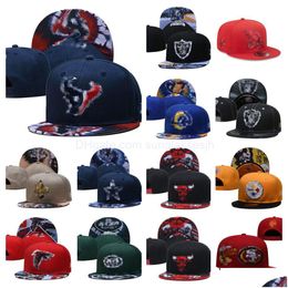 Ball Caps Designer Hats All Teams Logo Snapbacks Cotton Embroidery Football Baskball Closed Mesh Flex Beanies Fisherman Flat Hat Hip Dhv83