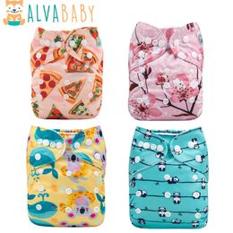 Cloth Diapers U Pick ALVABABY Reusable Baby Cloth Diaper Eco-friendly Baby Cloth Nappy with 1pc Diaper Insert for Unisex 230625