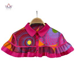 Necklaces BRW 2022 Fabric African Necklaces For Women Shawl African Chokers Necklaces Print Ankara Tribal Handmade False Collar WYA028