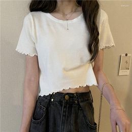Women's T Shirts Woman's Tshirts Spring/summer Short Sleeves Loose Solid Color O Neck Sale Fashion Ladies Tops T-shirt Drop HJT316