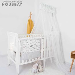 Mosquito Net For Crib Baby Mosquito Net Mesh White Summer Newborn Infants Portable Canopy Foldable Pole Baby Bedding Sets L230522