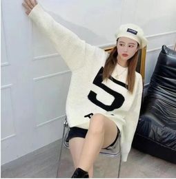 Women Sweaters Brand Designer Letter Pattern Coat Wool Blended Woman Knitwear Ladies Top