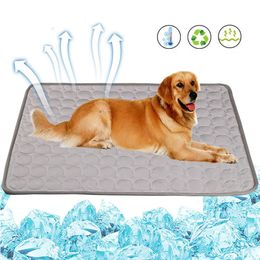 kennels pens Dog Cooling Mat Summer Pad Mat For Dogs Cat Breathable Blanket Cat Ice Pads Washable Sofa Breathable Pet Dog Bed Pet Mats 230625