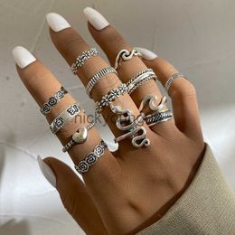 Band Rings Snake Heart Rings for Women Fashion Jewellery Anillo Finger Ring Set Ear Rings for Girls Bagues Aesthetic Accessories 2022 x0625
