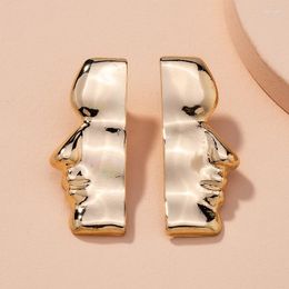 Stud Earrings TARCLIY Geometric Human Face Abstract Contour Earring Fashion Creative Thick Metal Exaggerated Women Party Jewelry