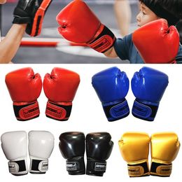Sports Gloves Children Boxing Protective Gloves Wearable PU Leather Sponge Kid Durable Breathable Sports Equipment 230625