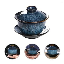 Dinnerware Sets Exquisite Teacup Ceramic Cups Chinese Style Tureen Tray Vintage Teaware Making Bowl Set Traditional