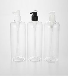 Storage Bottles 500ml Round Shoulder Long Section With Screw Pump Pet Plastic Cosmetic Emulsion Press Empty Bottle