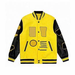 Men's Designer Jackets Coats Bomber Windbreaker Varsity Baseball Hip Hop Streetwear Jacket Letter Patchwork Leather Embroidery Womens Cotton Outerwear