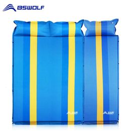 Mat BSWolf Inflatable Mattress Outdoor Tent Camping Mats Selfinflating mattress Spliced Outdoor Thick