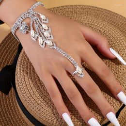 Charm Bracelets Bohemian Dinner Bride Elegant Ring Bracelet Crystal Barefoot Sandals Toe For Women Foot Chain Jewellery Gift