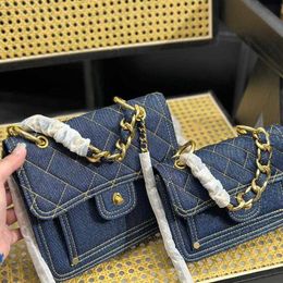 crossbody bag luxurys handbags Denim shoulder bag designer bags Women chain Fashion classic Solid Colour Diamond Lattice handbag