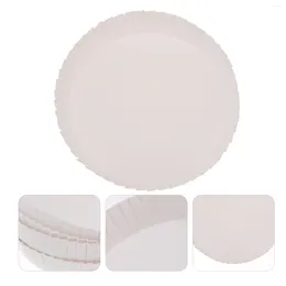 Dinnerware Sets 100pcs Paper Cup Coffee Tea Covers Disposable Cups Recycled Drinking Lids For Cafe El KTV Bars White
