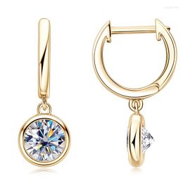 Stud Earrings IOGOU 2023 Hoop Women's Huggies 6.5mm Real Moissanite Dangle Drop Silver 925 Original Certified Girls Jewellery