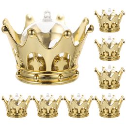 Gift Wrap 8pcs Fillable Crown Dome Candy Boxes Party Favours Storage Hollow Out Electroplating Shaped Box 230625