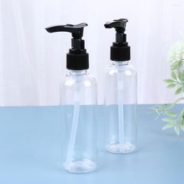 Storage Bottles 4PCS Clear Empty Dispenser Bottle With Pump Refillable Countertop Shampoo Lotion Container For Bathroom Kitchen