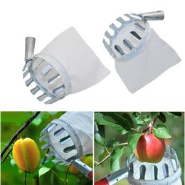 Garden Greenhouses Fruit Picker Head Orchard Apple Pears Orange High Tree Picking Tool Catcher Pouch Detachable Farm Fruits Collector 230625