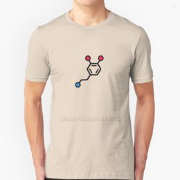 Men's T Shirts Dopamine Molecule Funny Printed Men Shirt Summer Style Hip Hop Casual Geek Brain Stimulants