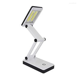 Table Lamps Promotion! Super Bright COB LED Portable Desk Lamp Foldable Press Sensitive Control Battery And USB Powered (No Battery)