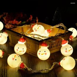 Strings Holiday Lighting Lovely Snowman Led String Light Battery Operated 1.2M Or 2.2M Decoration For Christmas Party Garden Fairy Lamp