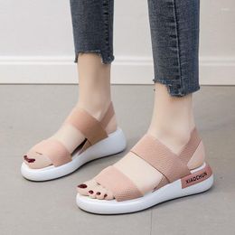 Sandals Women's Wedge Heel Platform Cozy Ladies Outdoor Beach Elastic Band Designer Shoes Women Summer