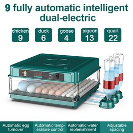 Incubators 9-15 eggs incubator for Chicken Goose Bird Quail Automatic Incubation Equipment Hatchery Incubation Tools EUUSUK Plug 230625