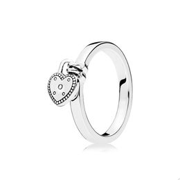 Heart Shaped Padlock Ring for Pandora Real 925 Sterling Silver Luxury Rings designer Jewellery For Women Girlfriend Gift Luxury Love ring with Original Box Set