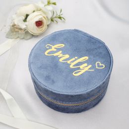 Gift Wrap Personalised Jewellery Box With Name Custom Jewelry Cases Travel Jewellery Organizer Box Ring Storage Bride Bridesmaid Gifts 230625