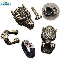 Decorative Objects Figurines DIY Accessories For Woven Bracelet Weaving Paracord Multifunction Buckle Brass End Clasps Connect Outdoor Small Tool 230625