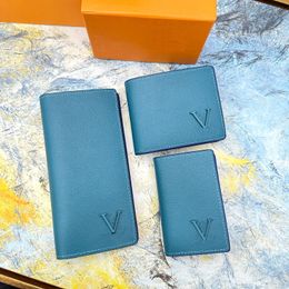 Luxury Bags Unisex Multiple Short Wallet 3D Metal Letter Card Holders Luxury Mens Long Wallet with Zipper Pocket Suit Clip Orange Women Short Wallet Clutch Bag Purses