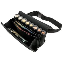 Tool Bag Canvas Cash Wallet with Coin Organiser Box Adjustable Belt Large Capacity Holder for Men Portable 230625