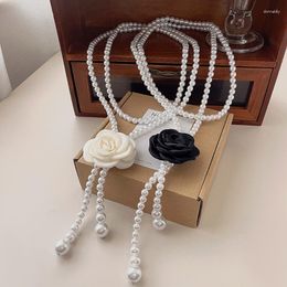 Belts 652F Pearl Flower Waist Chain For Women Girl Body Jewellery Belly Long Necklace Decors Dress Ornament