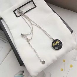 2023 Gujia 925 Sterling Silver REAL Series Round Men's and Women's Pendant Necklace G Family Sweater Chain Fashion Personality Creative Gift