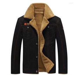 Men's Jackets 2023 Winter Bomber Jacket Men's Warm Fur Collar Army Tactical Fleece